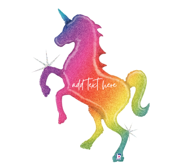 Rainbow Unicorn Foil Balloon