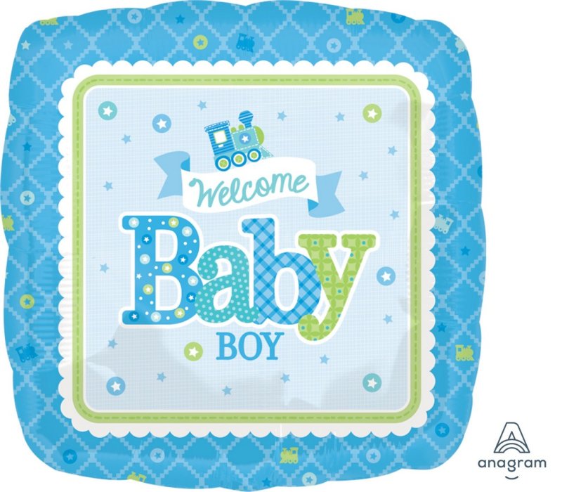 Welcome Baby Boy Foil Balloon