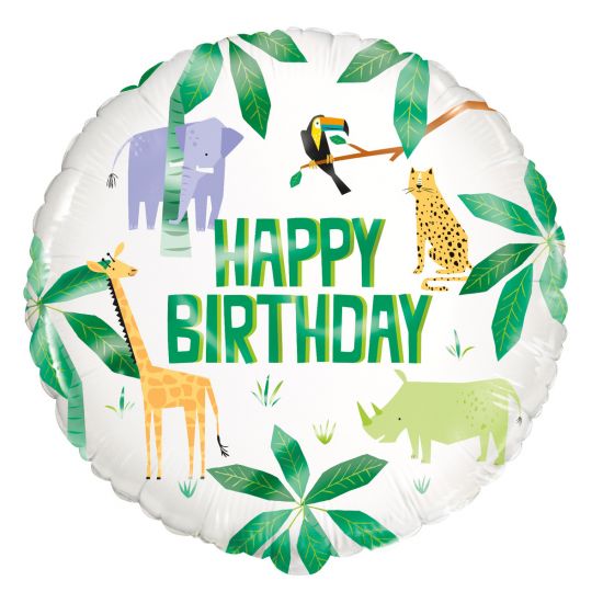 Zoo Animal Birthday Foil Balloon